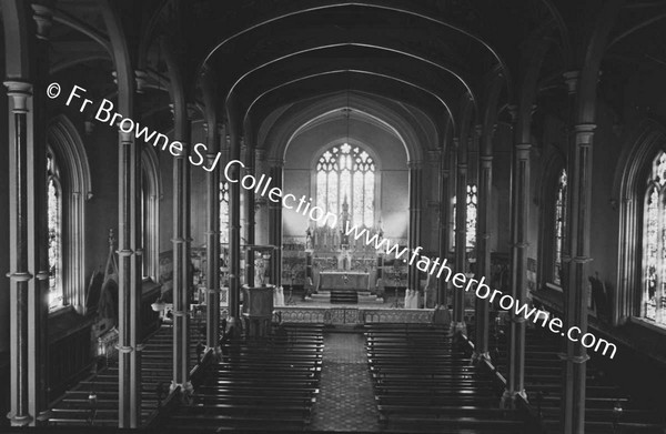 INTERIOR OF CATHOLIC CHURCH SHOWING NEW SANCTUARY